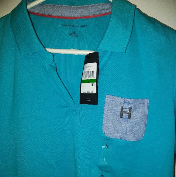Tommy Hilfiger Vee Neck Polo Shirt NWT - Picture 2 of 2